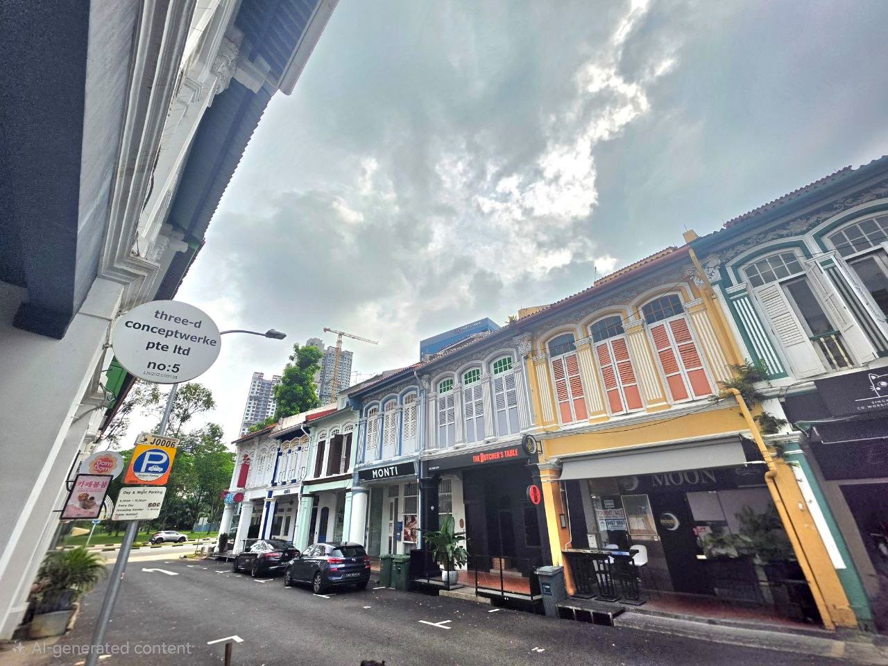 Nicely restored heritage shophouse interior at 6 Jalan Klapa, partially fitted