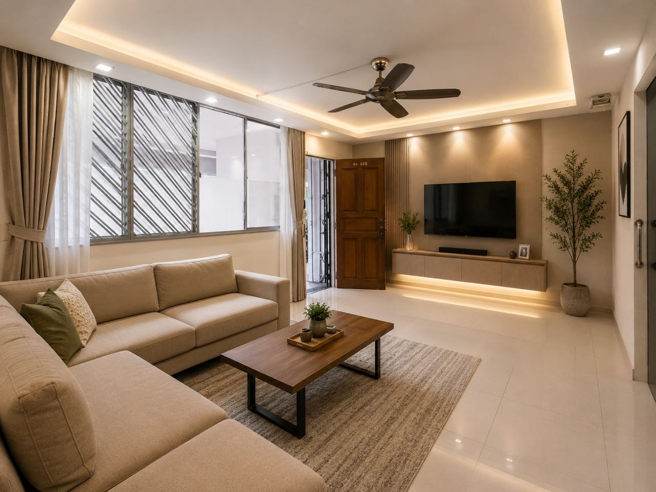 Corner HDB unit at 207 Serangoon Central with bright living and dining hall — image 6